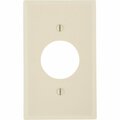 Leviton 1-Gang Smooth Plastic Single Outlet Wall Plate, Ivory 001-86004